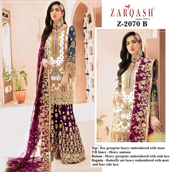 Zarqash Adan Hits 2 Fancy Georgette Embroidery Pakistani Salwar 